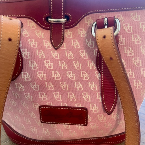 Dooney & Bourke Pink and Red Shoulder Bag
Size 10”L x 10”W x 5.5 - Picture 9 of 11